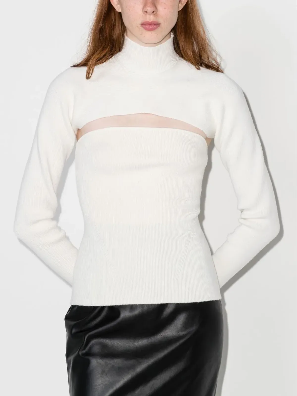 TOM FORD カットアウト バージンウール混紡 ジャンパー - 画像2