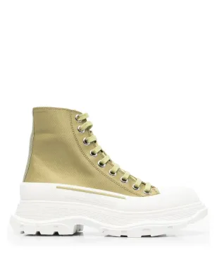 Alexander McQueen Tread Slick レースアップスニーカー（グリーン） - サムネイル1