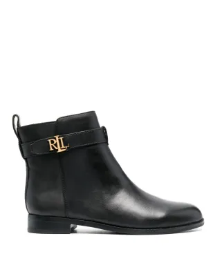Lauren Ralph Lauren ブリエ レザー アンクルブーツ ブラック - サムネイル1