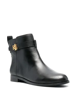 Lauren Ralph Lauren ブリエ レザー アンクルブーツ ブラック - サムネイル2