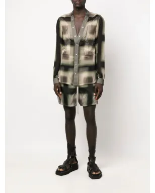 Rick Owens 幾何学プリント ドローストリングショーツ - サムネイル2