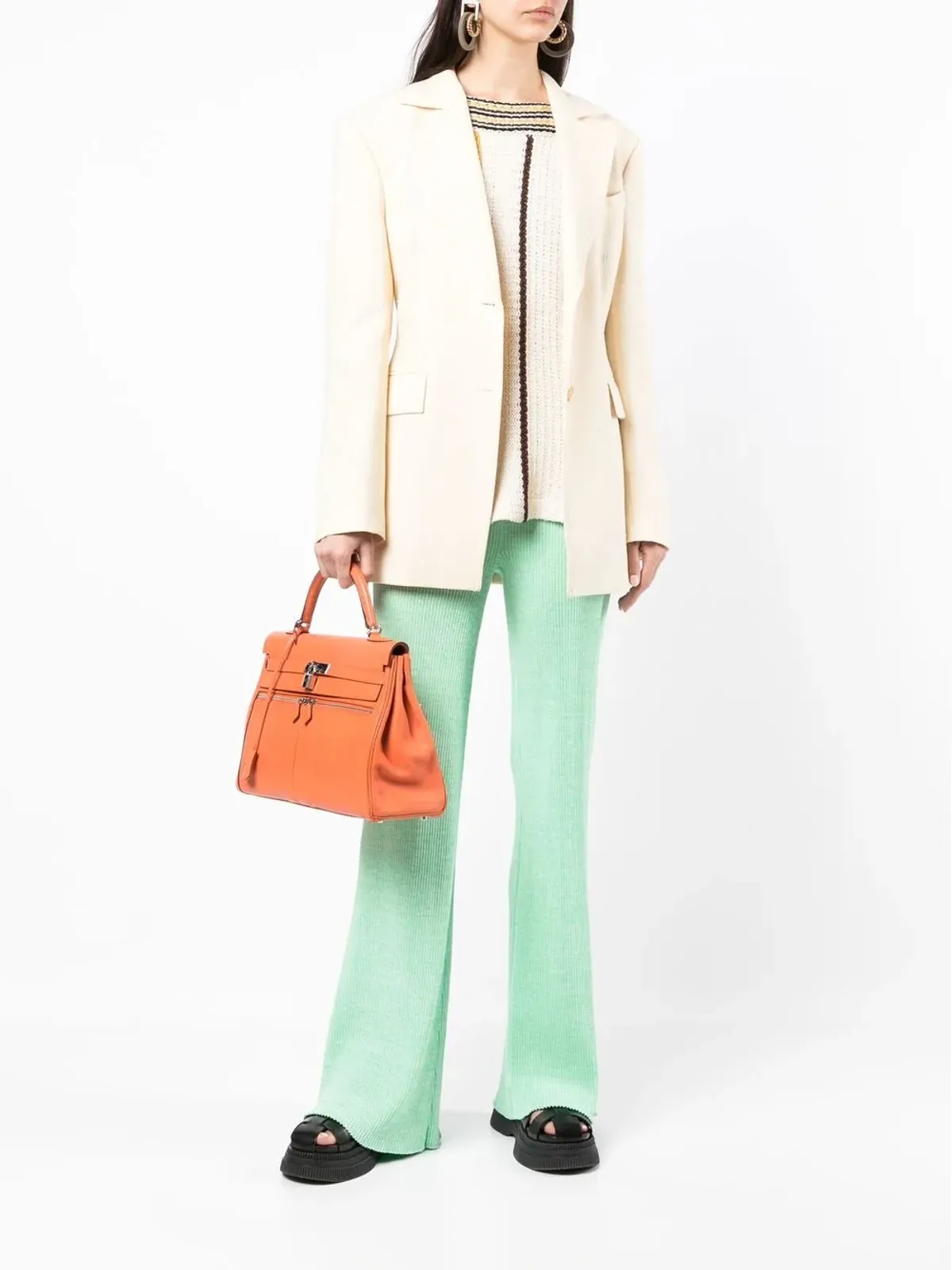 Hermès ビンテージ Kelly Lakis 35 2ウェイ バッグ - 画像2