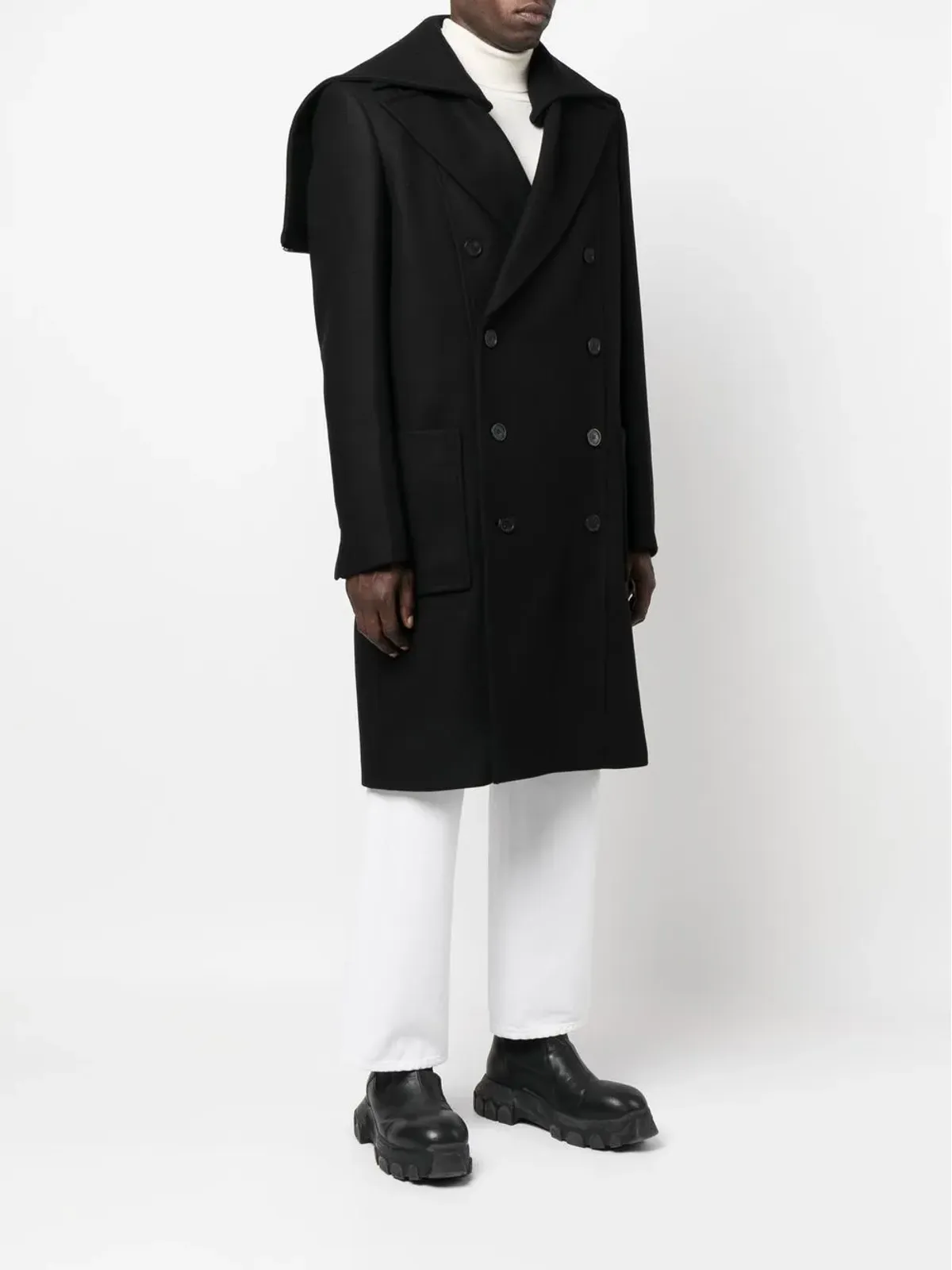 Balmain ダブルブレスト ウールコート - 画像3