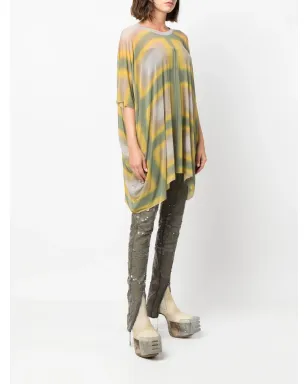 Rick Owens ミネルヴァ ドレープ Geometricプリント トップ - イエロー - サムネイル3