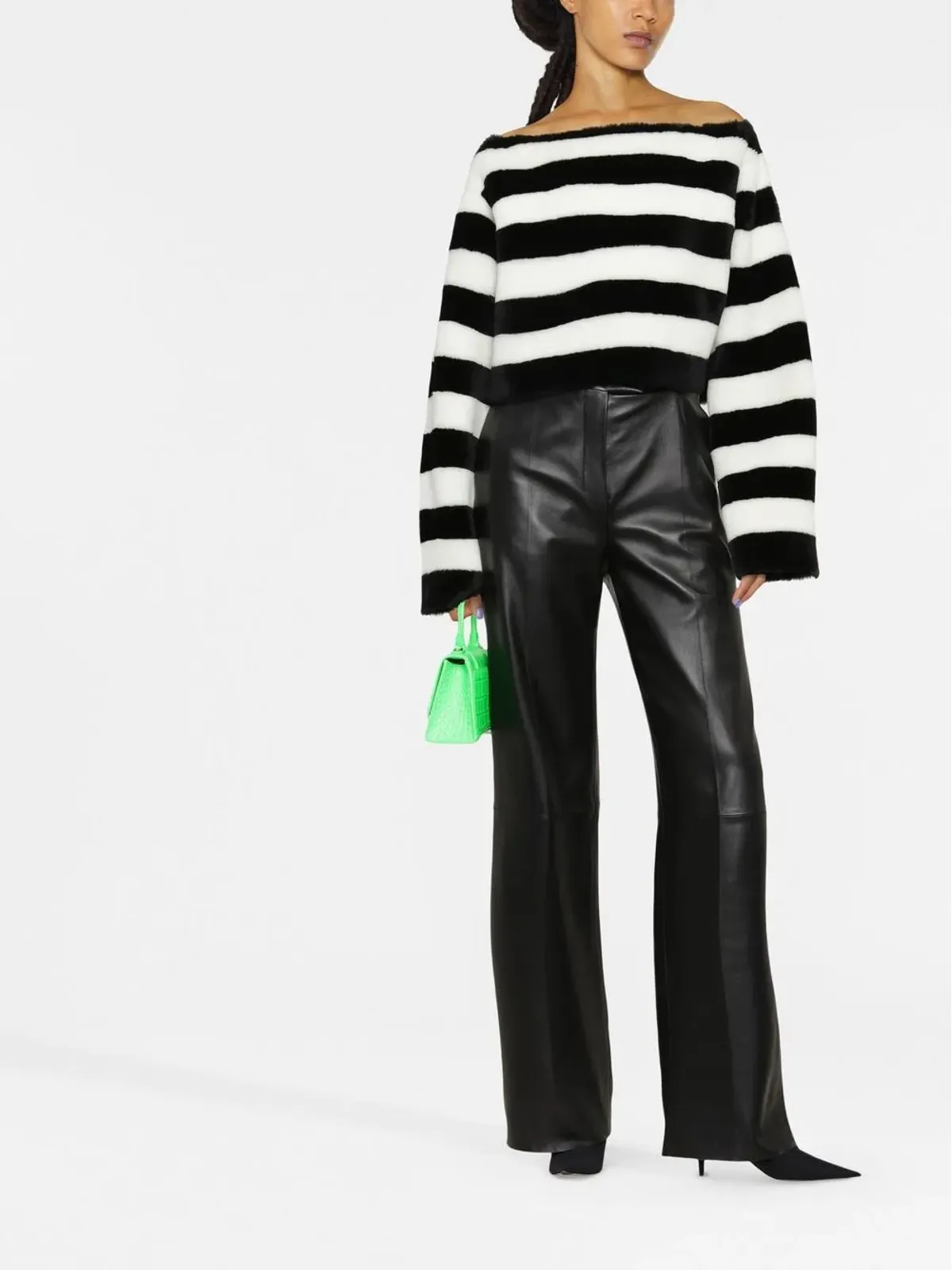 Balmain ボートネックストライプジャンパー（ブラック） - 画像2