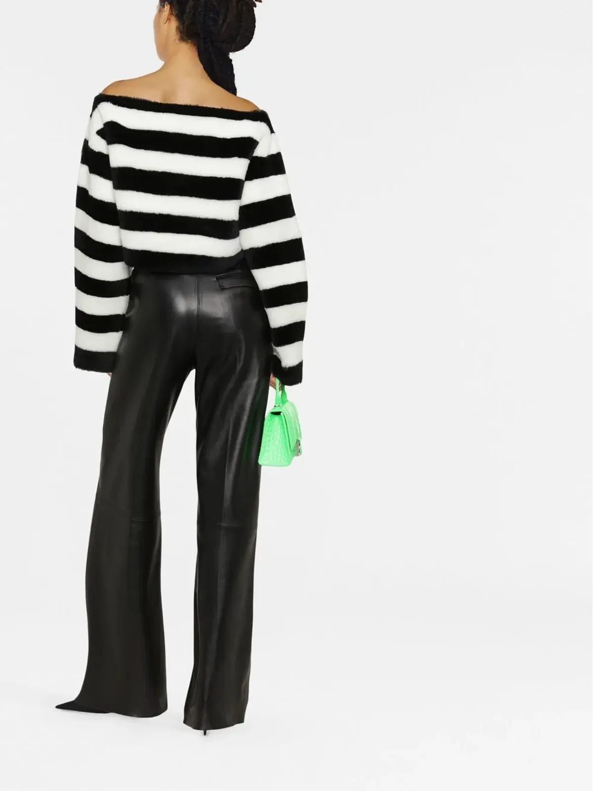 Balmain ボートネックストライプジャンパー（ブラック） - 画像3