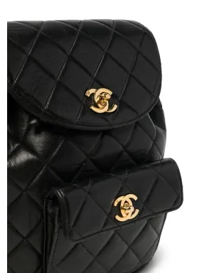 CHANEL Pre-Owned 1994-1996 medium Duma backpack - Black - サムネイル4
