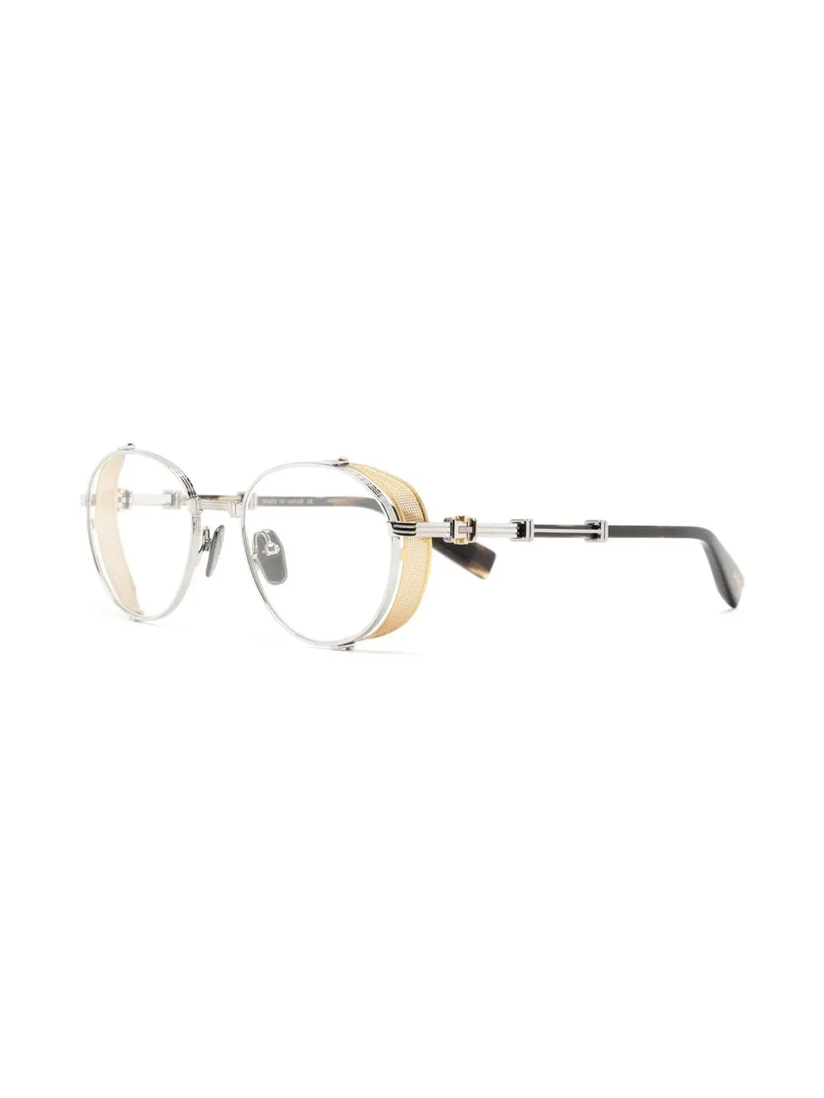 Balmain Eyewear ブリゲード ラウンドフレーム眼鏡 - シルバー - 画像2