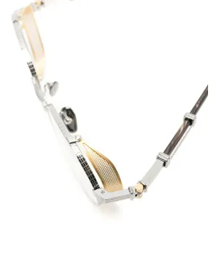 Balmain Eyewear ブリゲード ラウンドフレーム眼鏡 - シルバー - サムネイル3