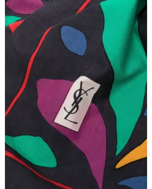 Saint Laurent Pre-Owned 1990年代 ジオメトリックプリント スカーフ - サムネイル3