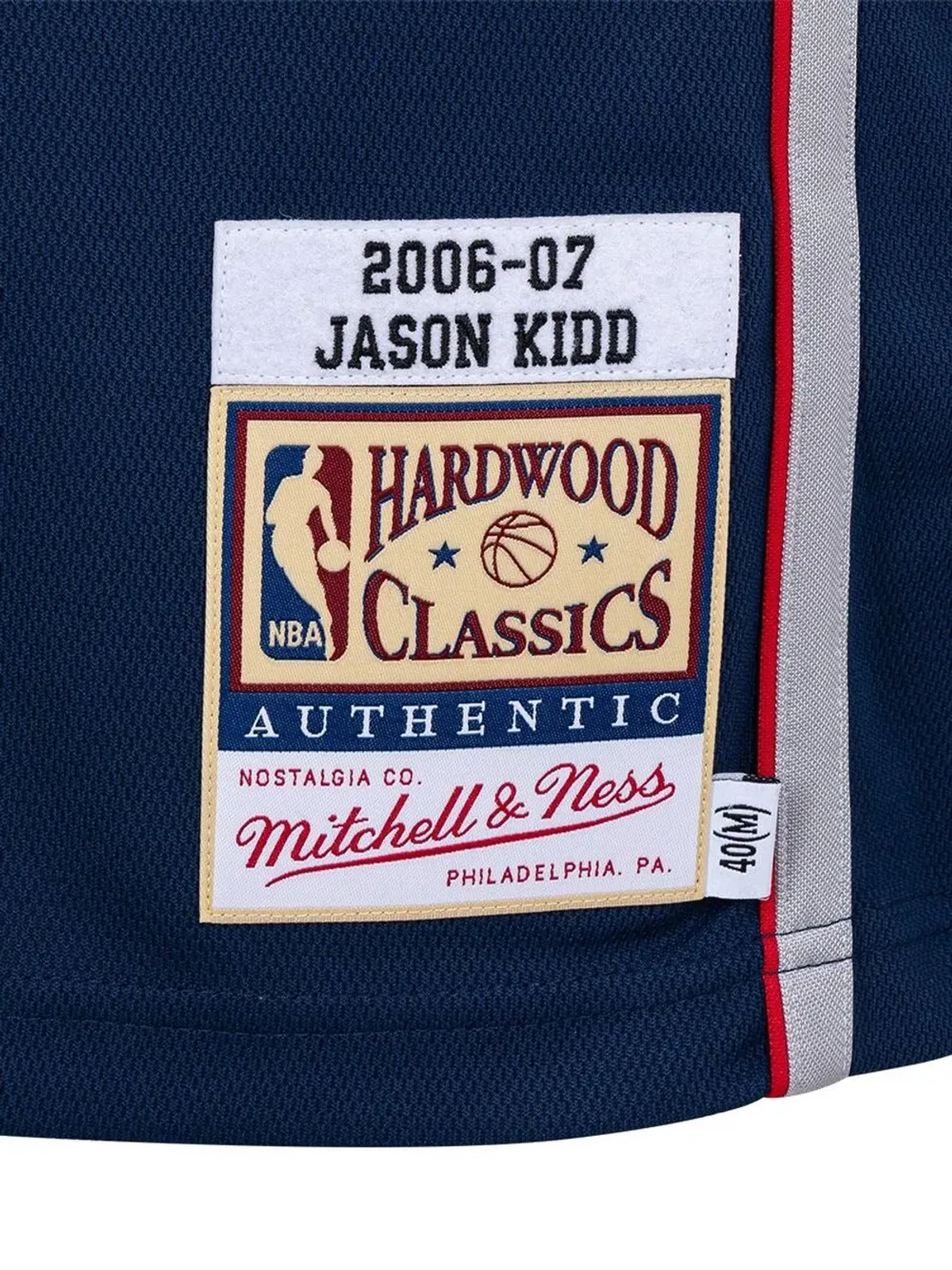 Mitchell & Ness NJネッツ オーセンティック ジャージ ブルー - 画像5