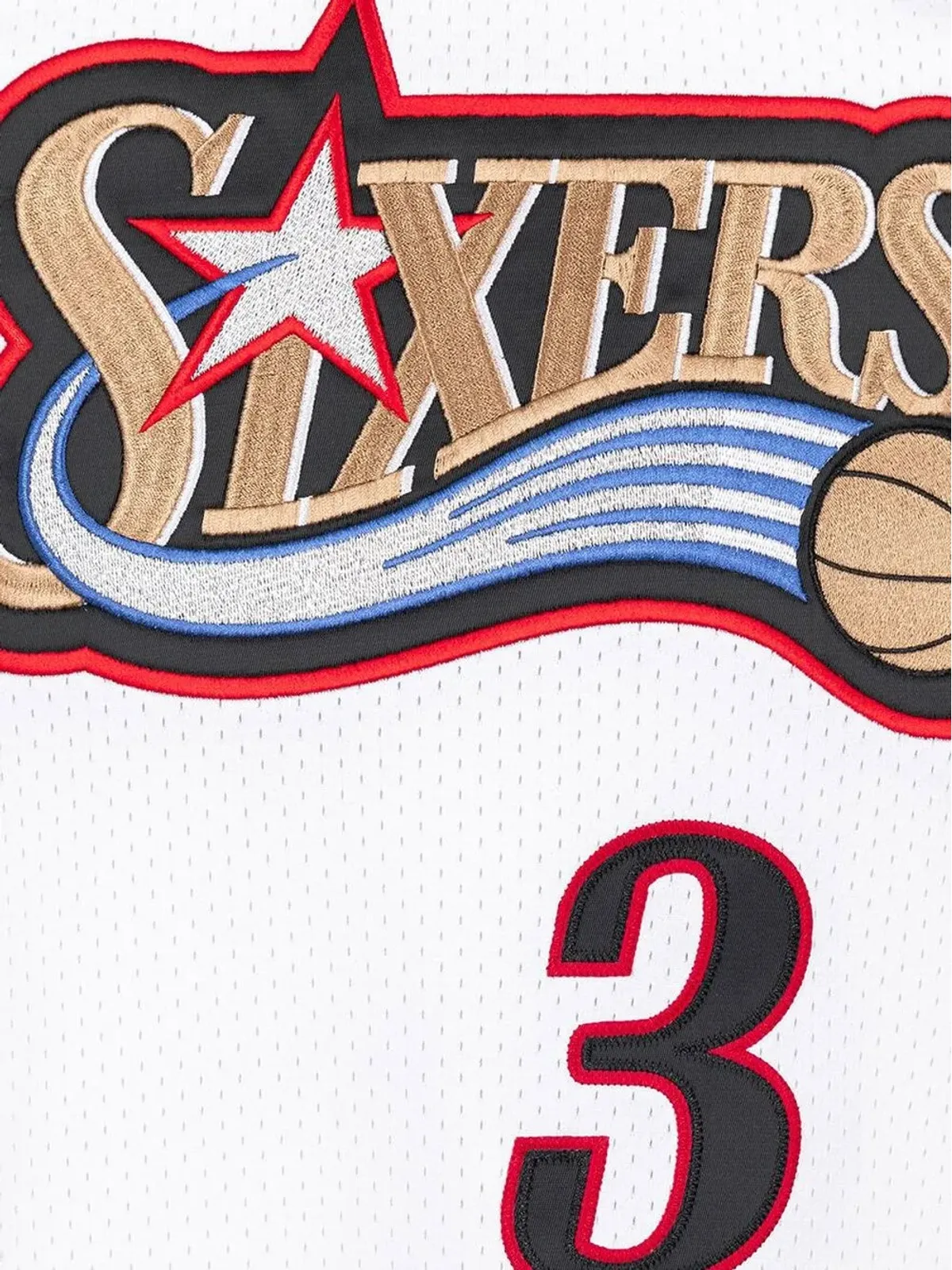 Mitchell & Ness フィラデルフィア・76ers アレン・アイバーソン ホワイト ジャージ - 画像3