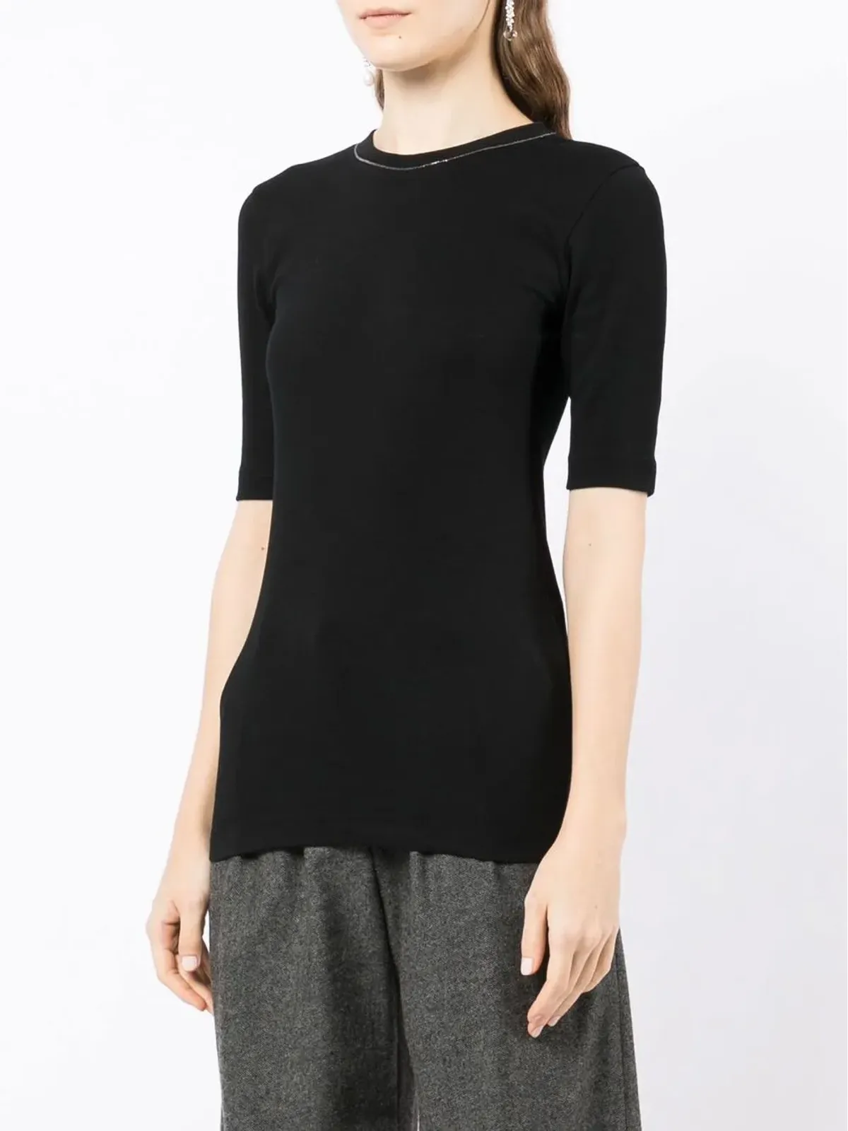 Brunello Cucinelli Monili-detail コットンTシャツ - 画像3