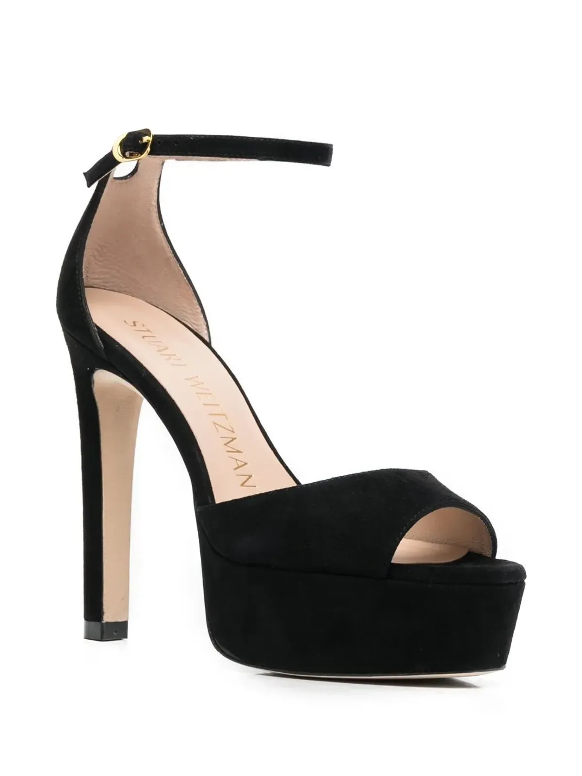 Stuart Weitzman プラットフォームスエードサンダル - ブラック - 画像2