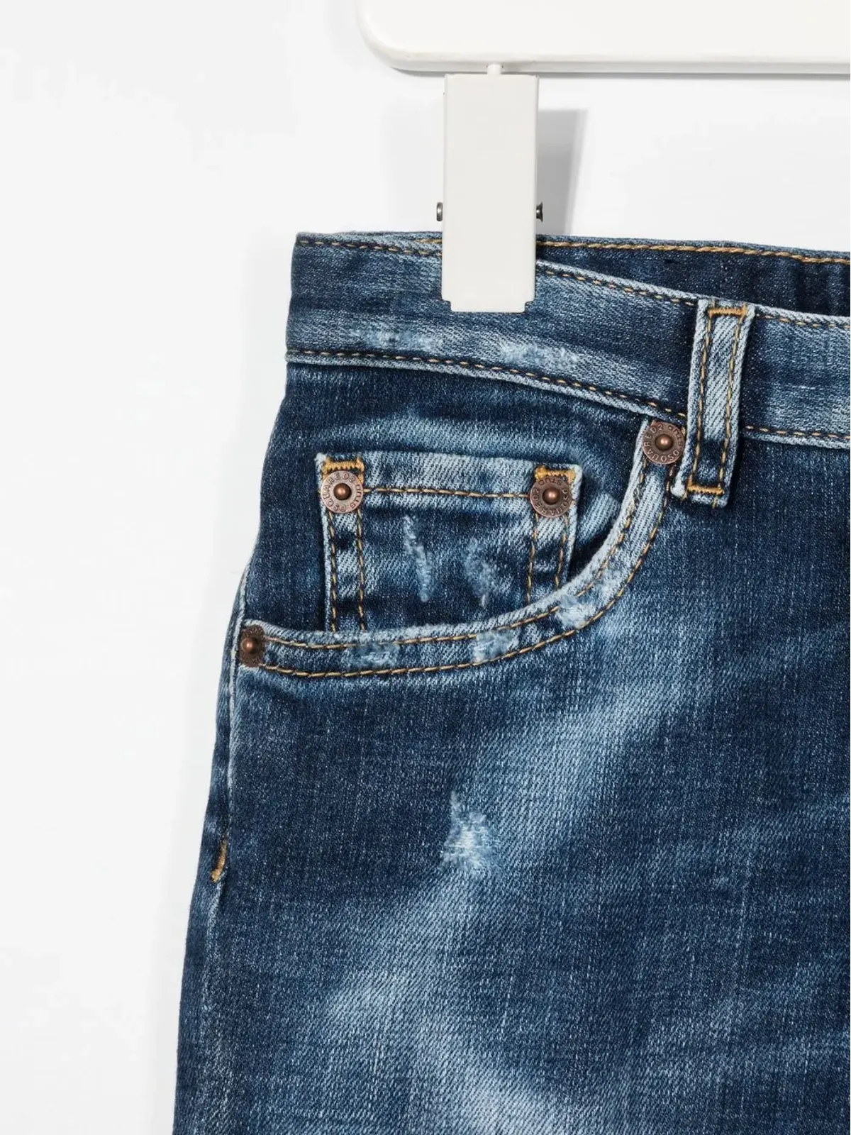 DSQUARED2 KIDS ダメージ加工ストレートジーンズ - 画像3