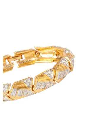 Susan Caplan Vintage 1990s crystal-embellished cuff bracelet - Gold - サムネイル2