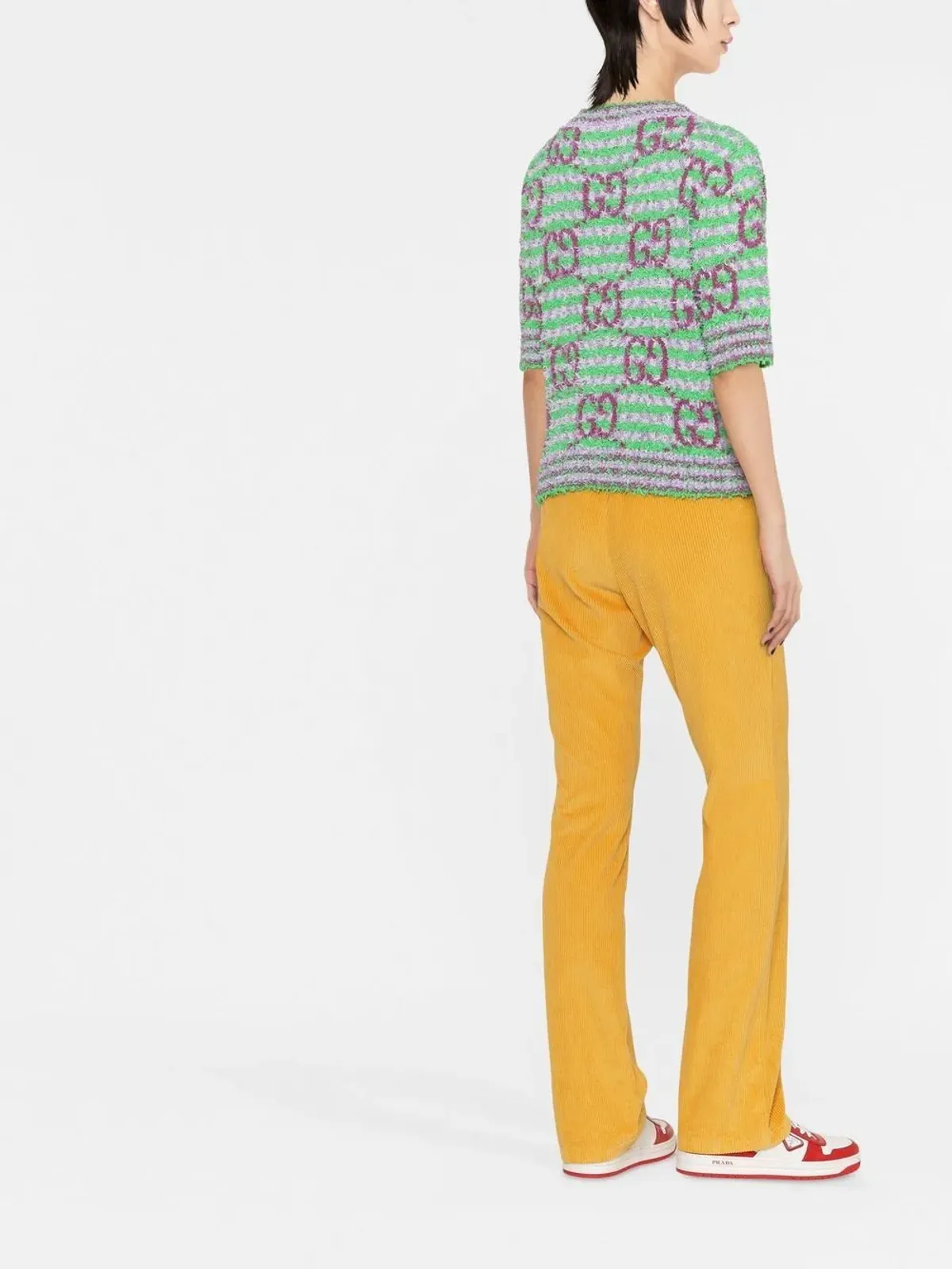Gucci GGストライプニットトップ - 画像3