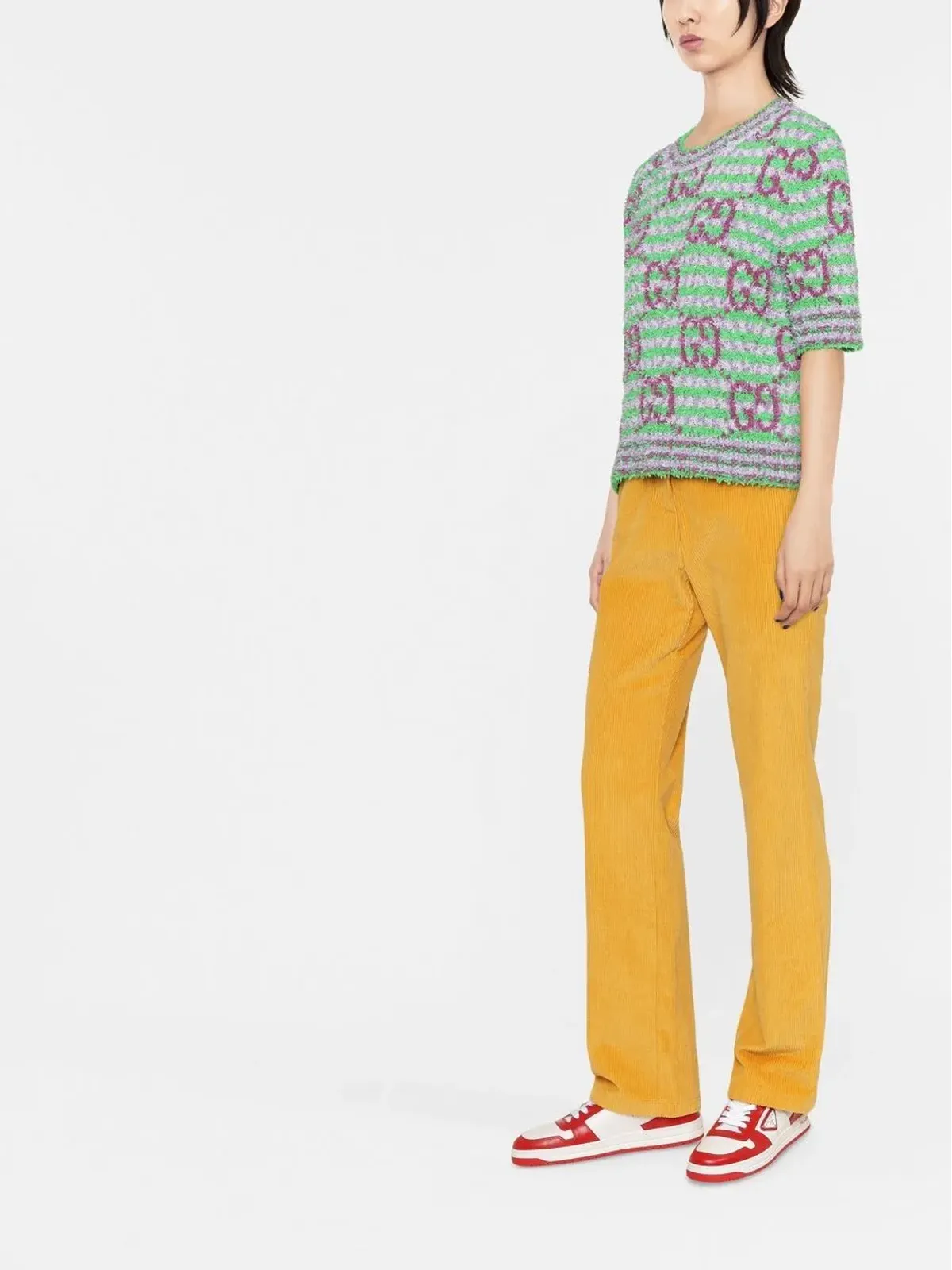 Gucci GGストライプニットトップ - 画像4