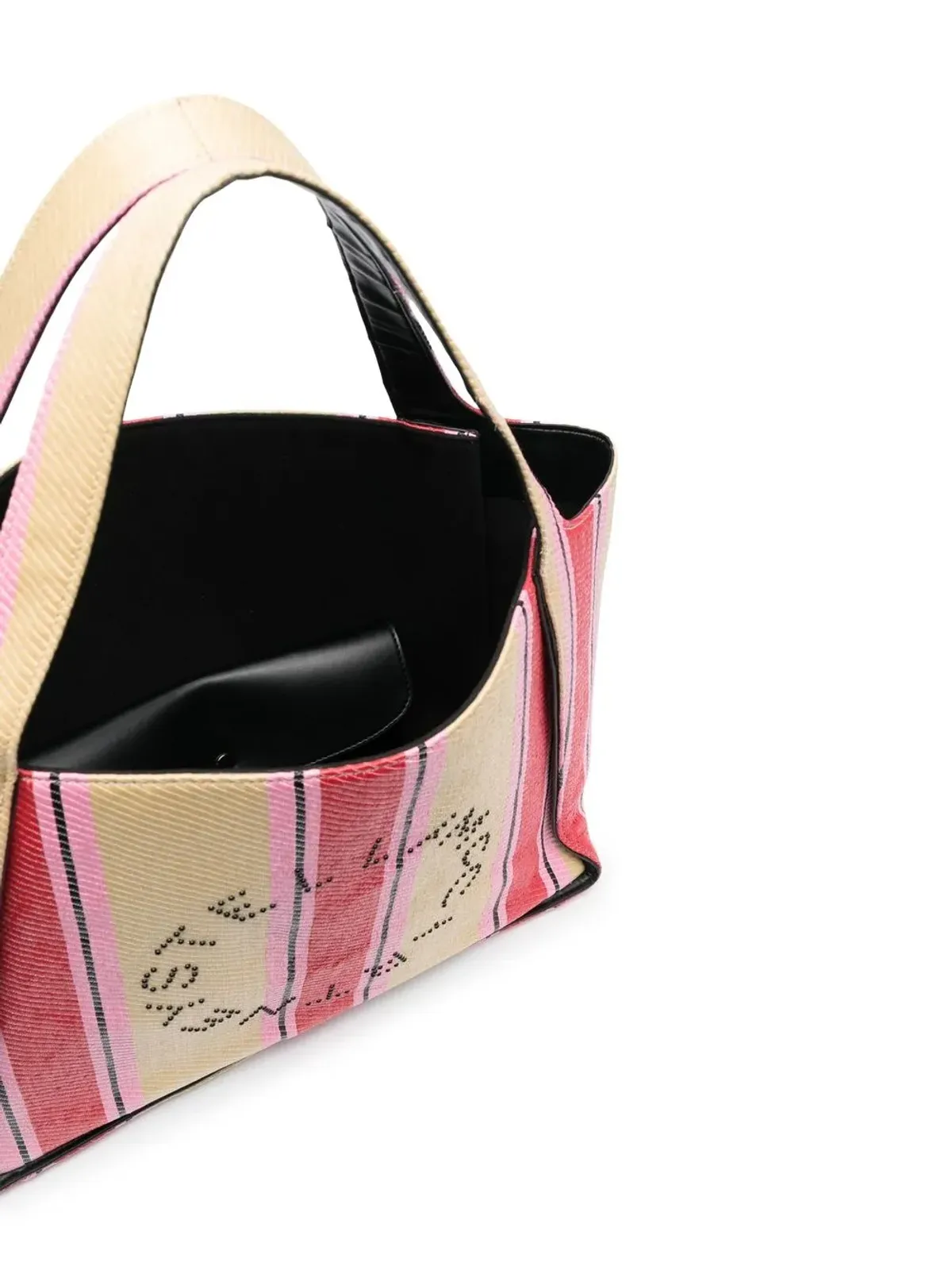 Stella McCartney ストライプ柄 ロゴプリント トートバッグ - ネュートラルカラー - 画像5