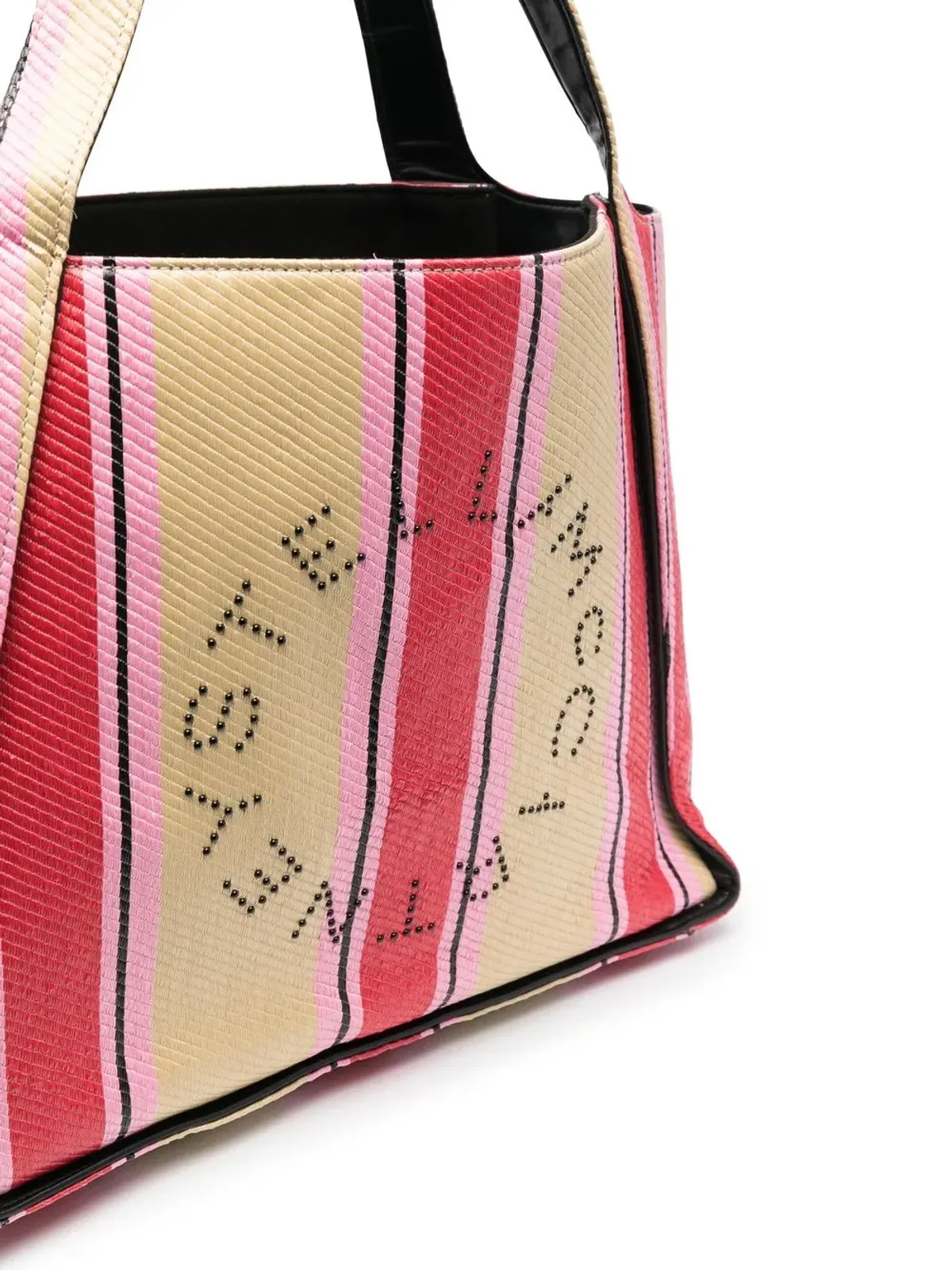 Stella McCartney ストライプ柄 ロゴプリント トートバッグ - ネュートラルカラー - 画像4