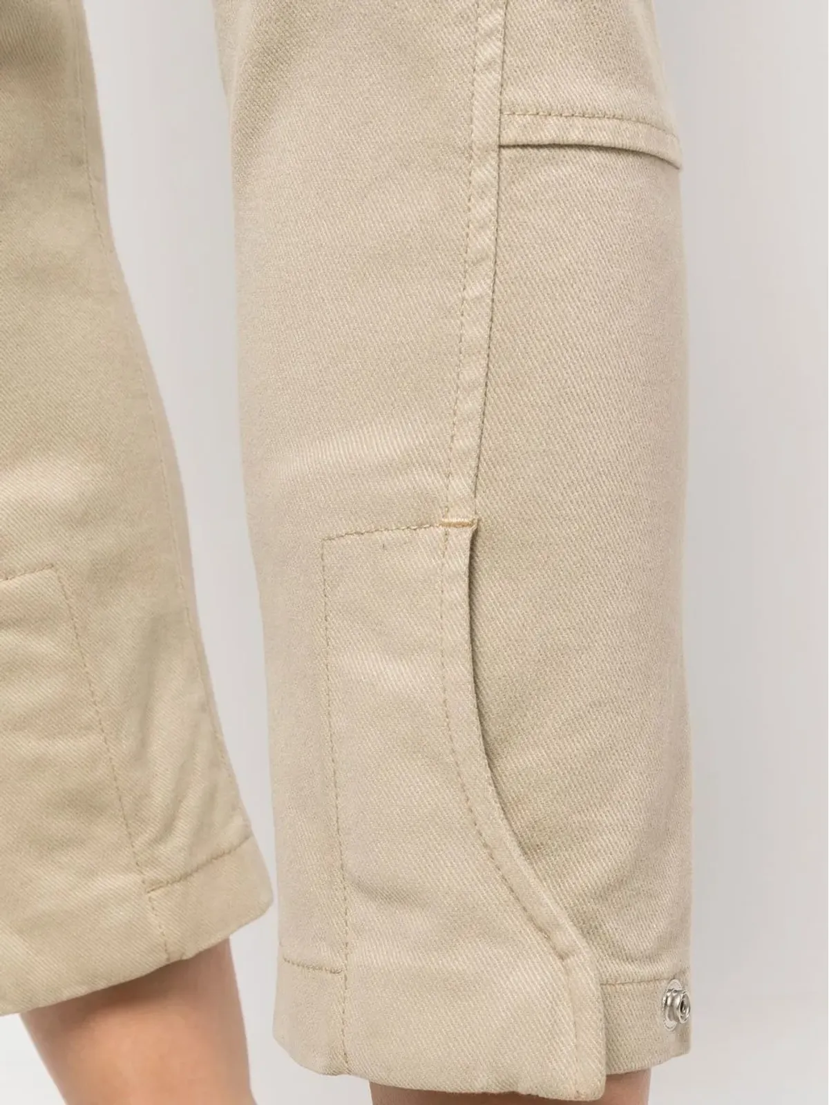 ASPESI ハイウエスト ウールパンツ - ベージュ - 画像5