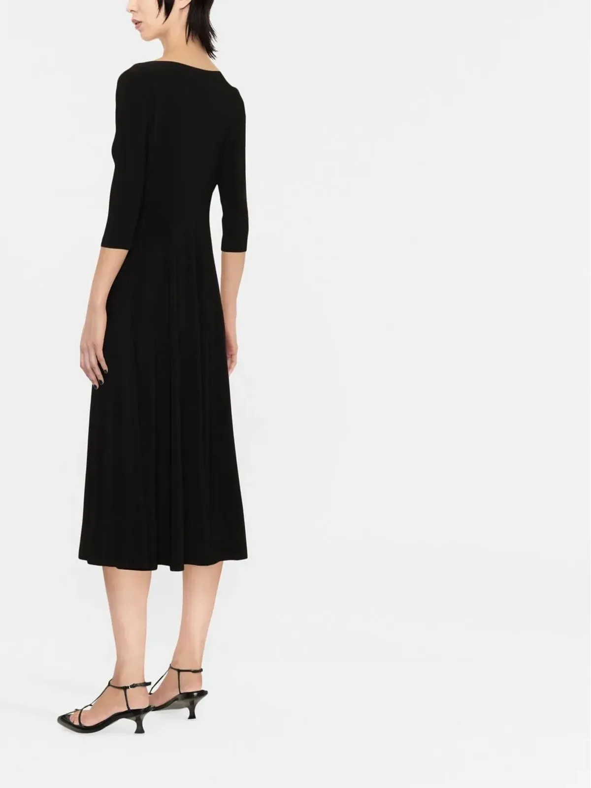 Norma Kamali U-neck skater midi dress - Black - 画像4