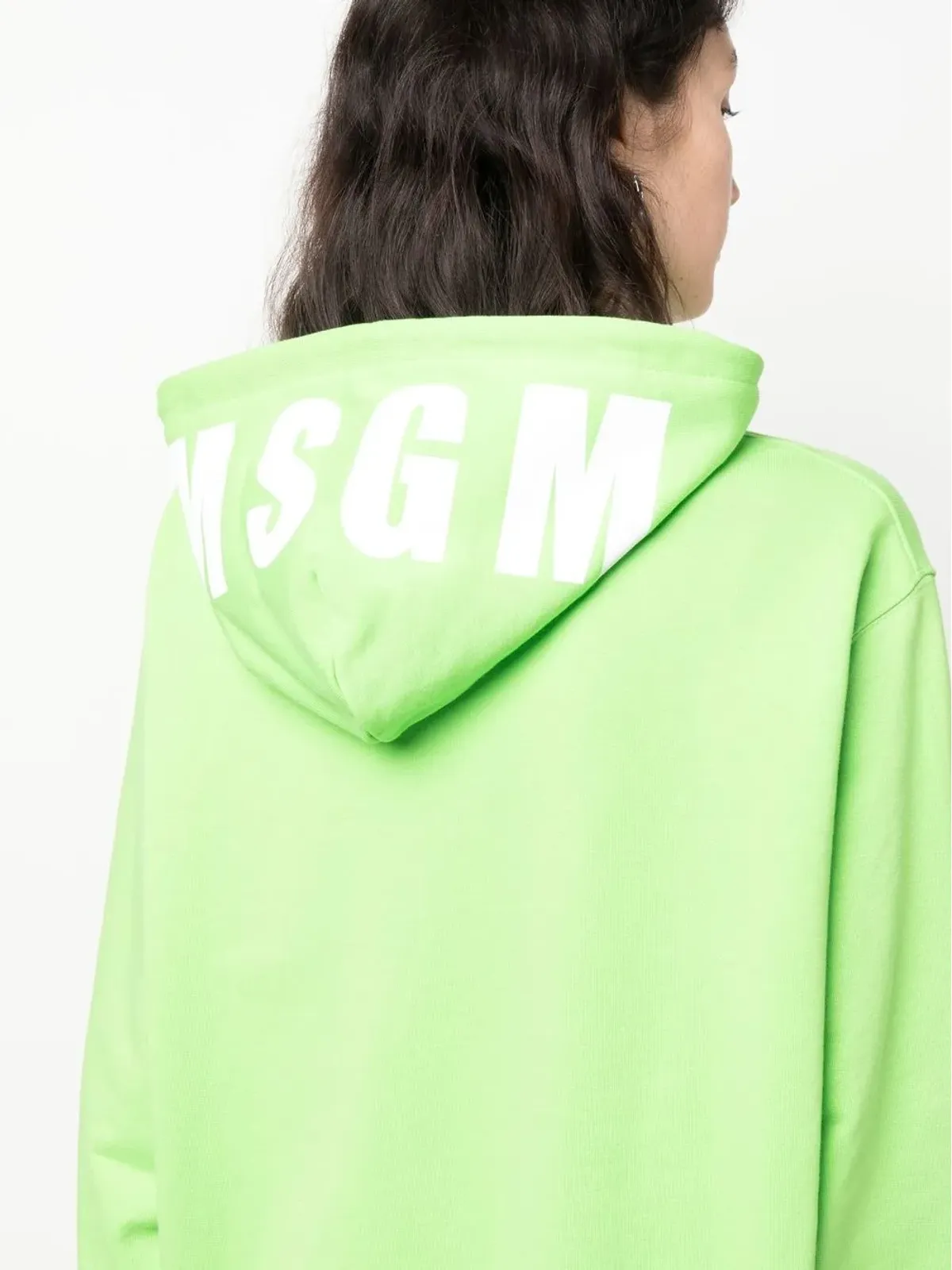MSGM ロゴプリント フード付きジャンパードレス - 画像5