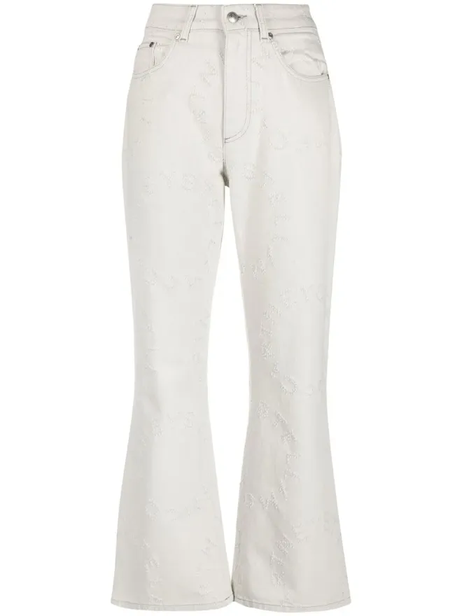 Stella McCartney Stella McCartney ロゴ入りフレアハイウエストパンツの商品画像