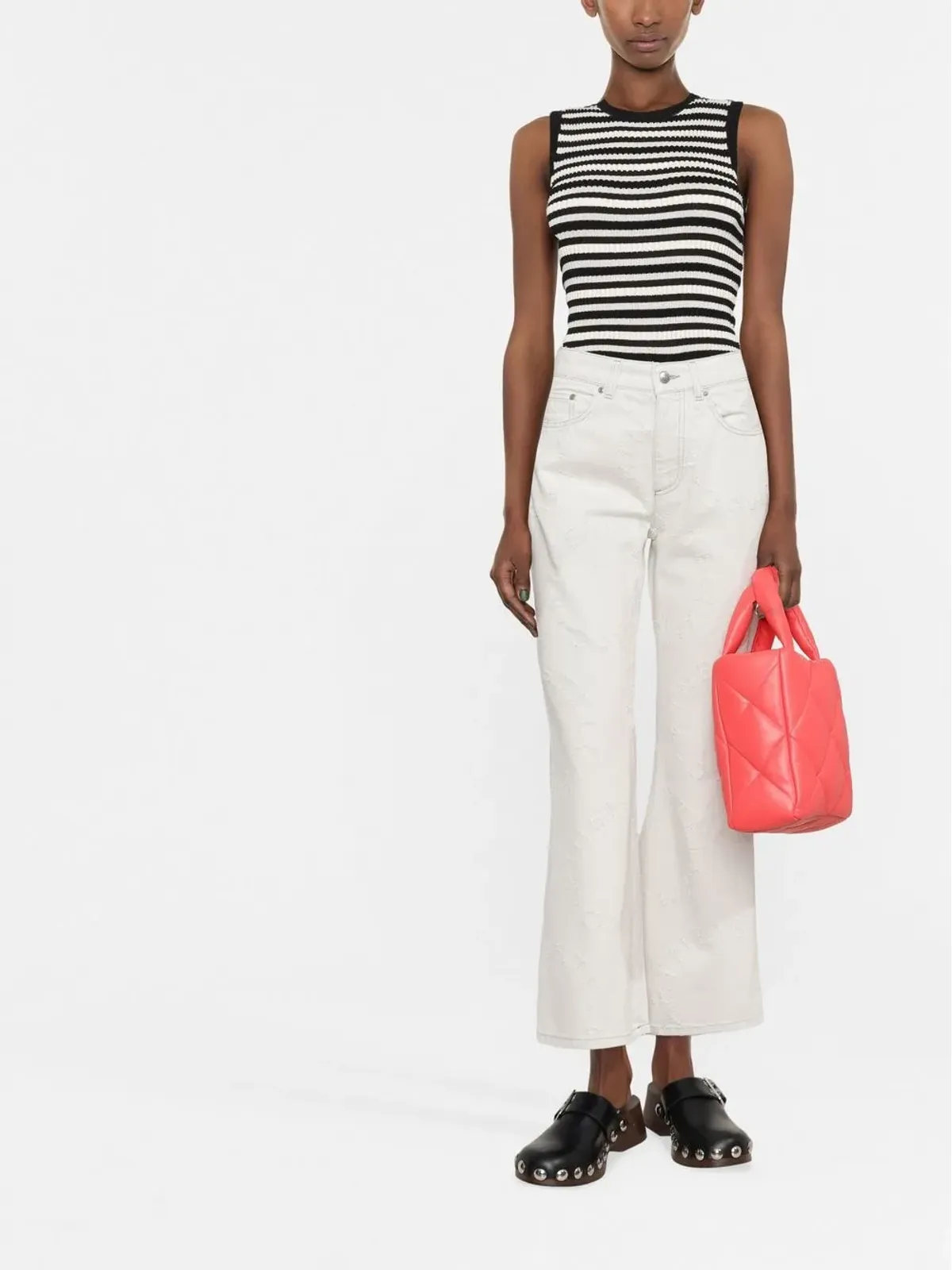 Stella McCartney ロゴ入りフレアハイウエストパンツ - 画像2