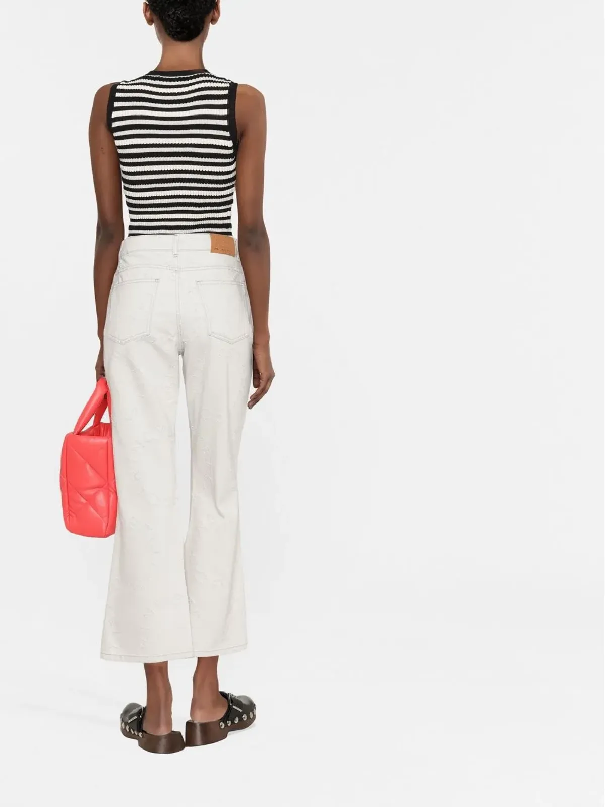 Stella McCartney ロゴ入りフレアハイウエストパンツ - 画像3