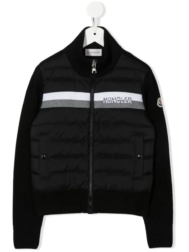 Moncler Enfant Moncler Enfant インターシャ編みパディッドジャケットの商品画像