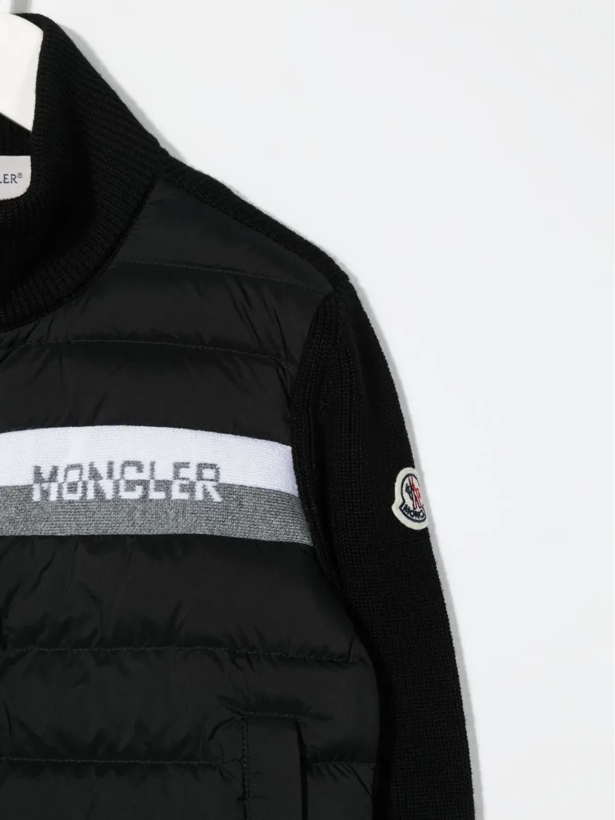 Moncler Enfant インターシャ編みパディッドジャケット - 画像3
