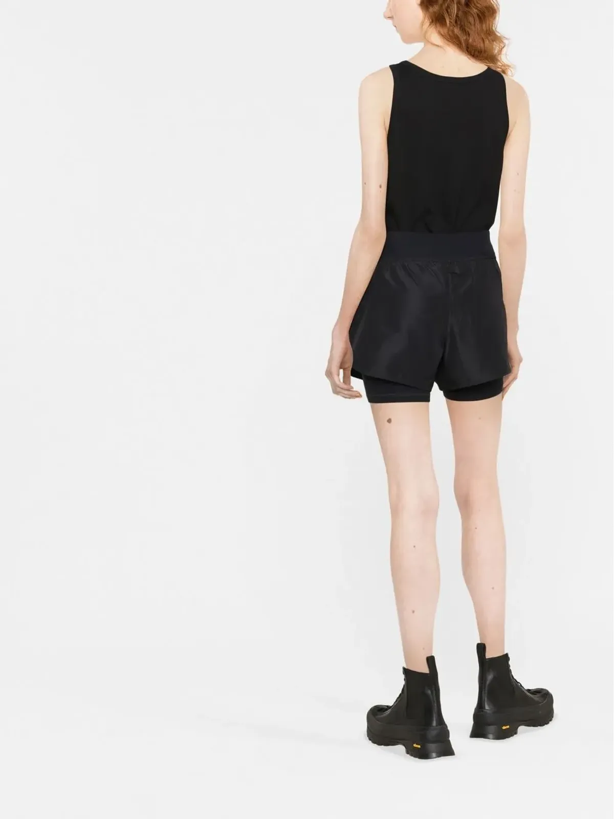 Jil Sander ロゴプリント レイヤードショーツ - 画像4