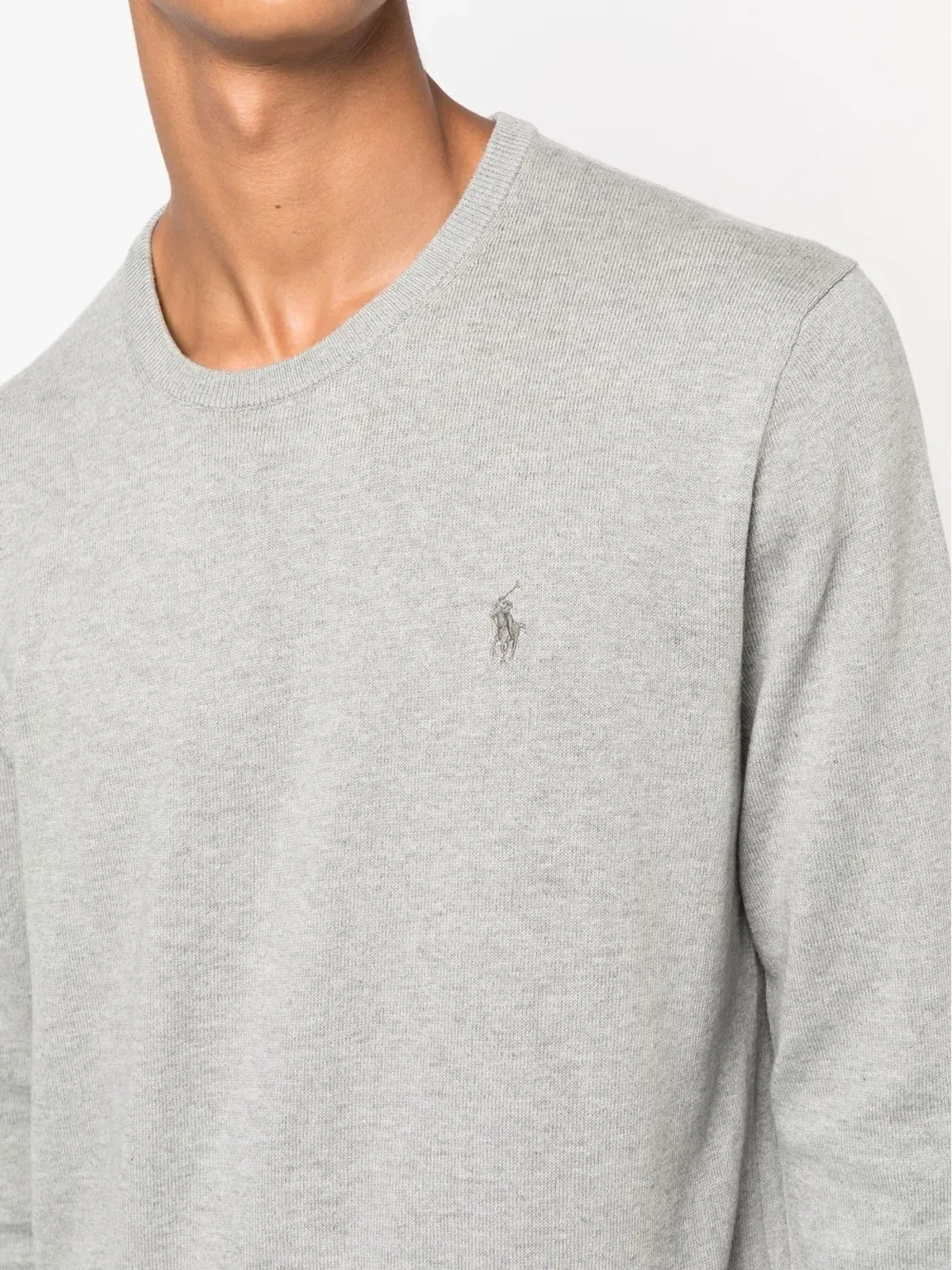 Polo Ralph Lauren ロゴ刺繍 コットンカシミヤ混紡 グレー ジャンパー - 画像5