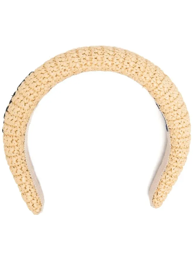 Prada Prada ロゴ刺繍ヘアバンドの商品画像