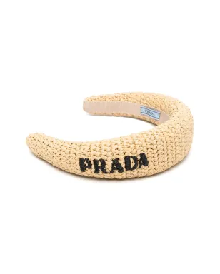 Prada ロゴ刺繍ヘアバンド - サムネイル2