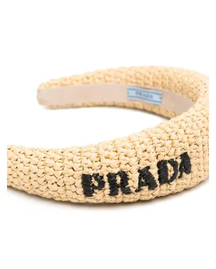 Prada ロゴ刺繍ヘアバンド - サムネイル3