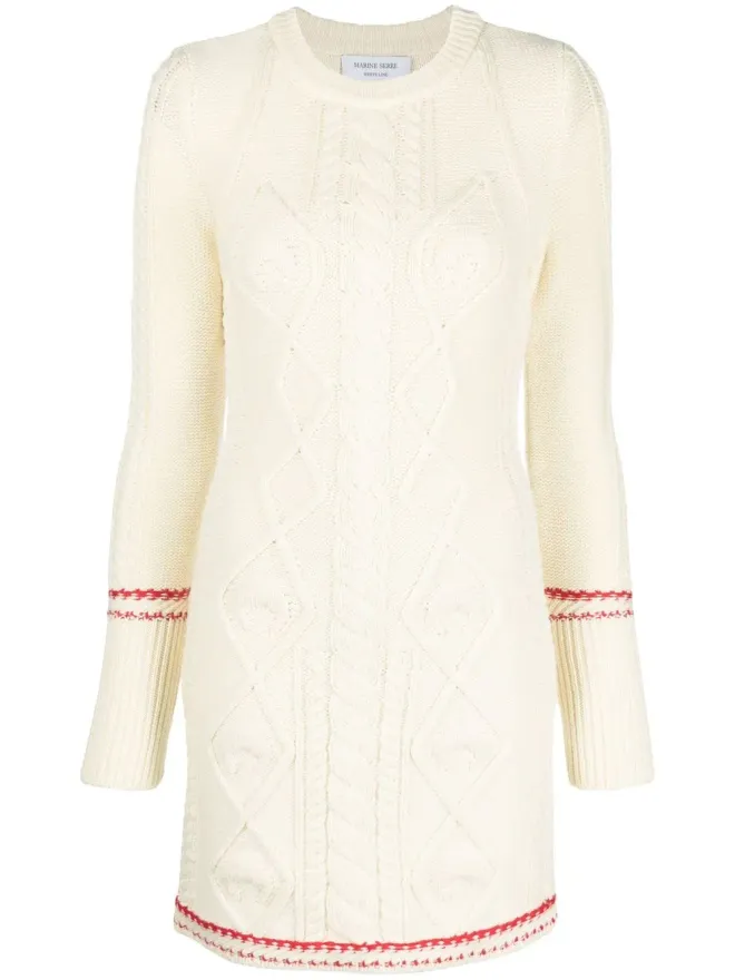 Marine Serre Marine Serre ケーブルニット ウールドレスの商品画像