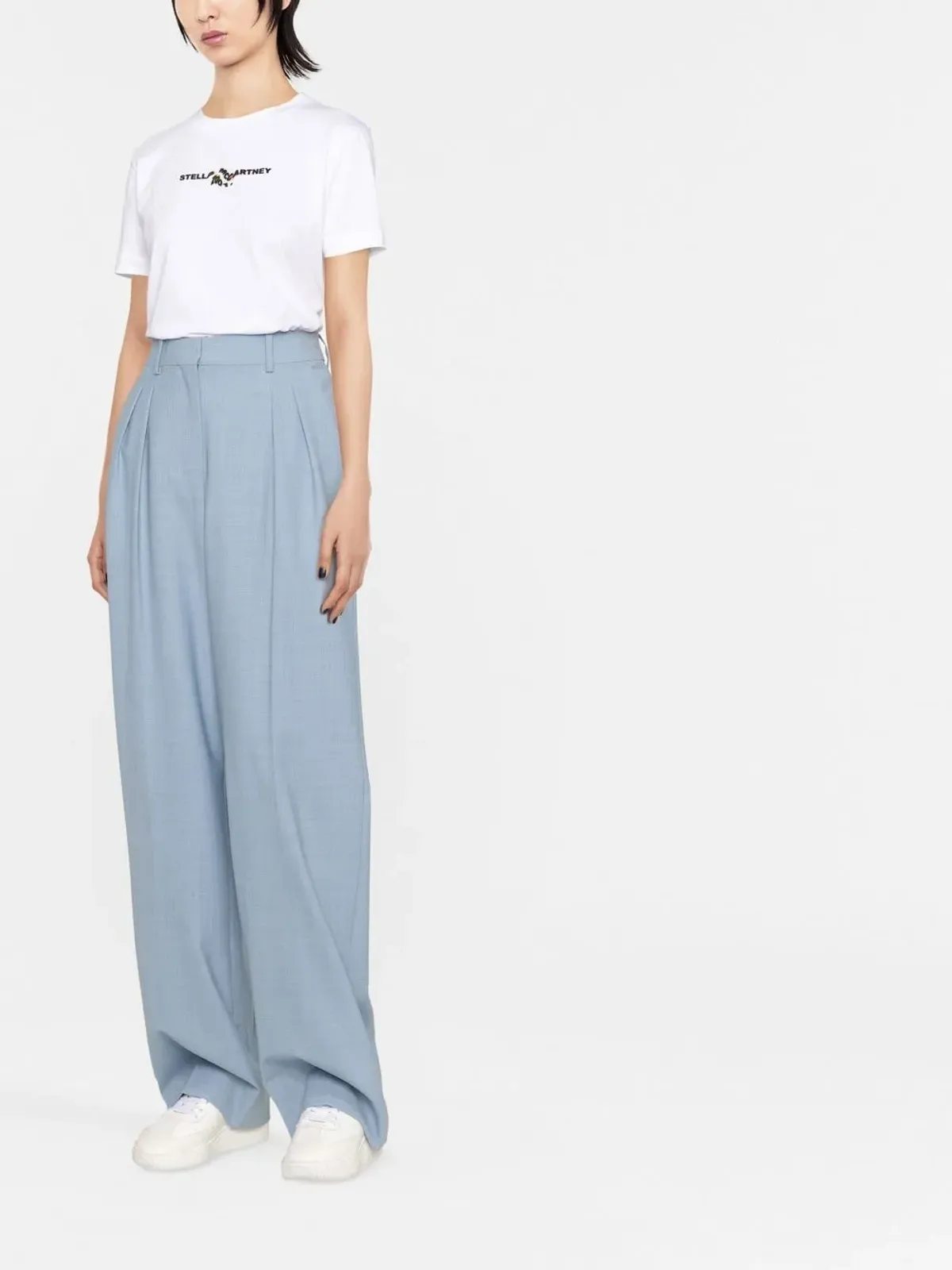 Stella McCartney 2001 グリッチ ロゴプリント Tシャツ - 画像2