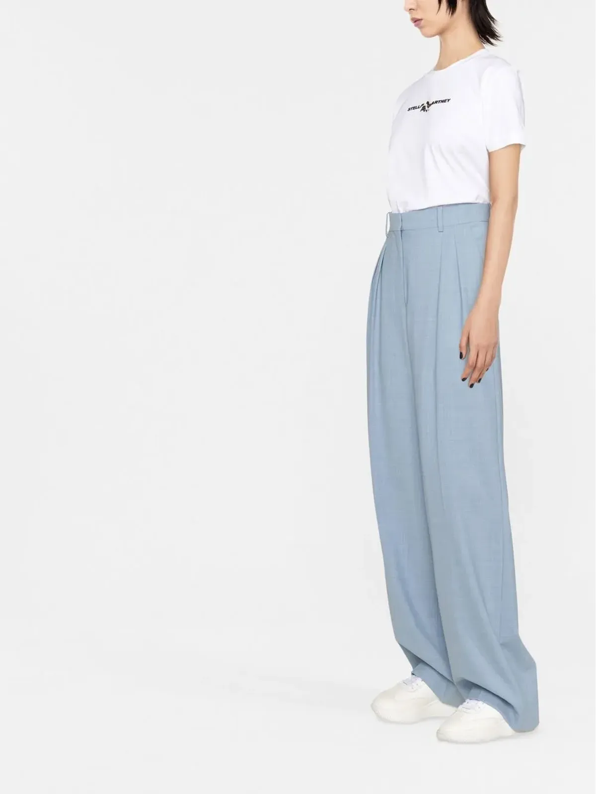 Stella McCartney 2001 グリッチ ロゴプリント Tシャツ - 画像4