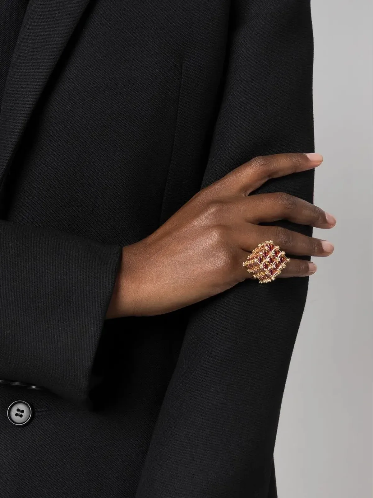 Swarovski Curiosa cocktail ring - Gold - 画像2