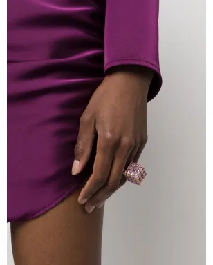 Swarovski Curiosa ダブルバンド カクテルリング - サムネイル2