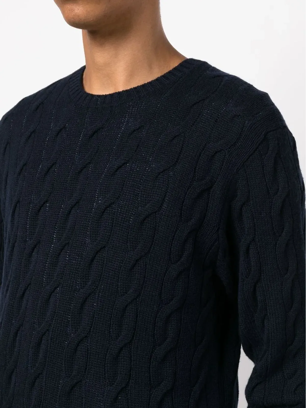 Ralph Lauren Purple Label ケーブルニット クルーネック セーター - 画像5