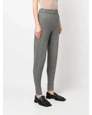 Ralph Lauren Collection ハウンドトゥース柄プリントパンツ - ブラック - サムネイル3