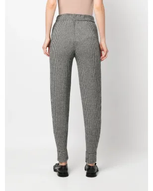 Ralph Lauren Collection ハウンドトゥース柄プリントパンツ - ブラック - サムネイル4