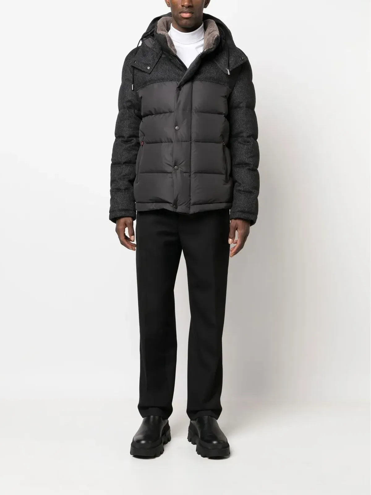 Kiton ハイブリッドフード付きダウンジャケット - 画像2