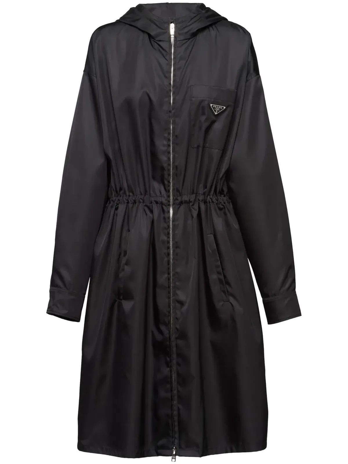 Prada Re-Nylon hooded raincoat - Black - 画像1