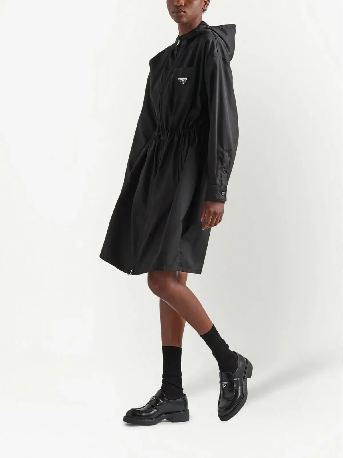 Prada Re-Nylon hooded raincoat - Black - 画像2