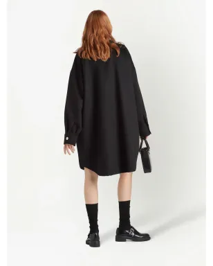 Prada ロゴプレート入り ウールコート - サムネイル2