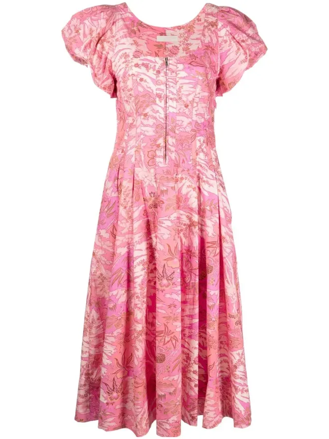 Ulla Johnson Ulla Johnson ボタニカルプリントのジップアップドレスの商品画像